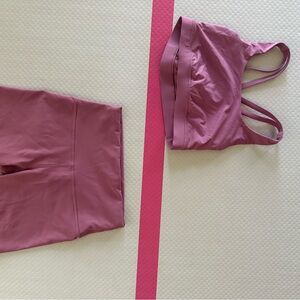lululemon athletica Mauve Sports Bra and Shorts Set